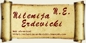Milenija Erdevički vizit kartica